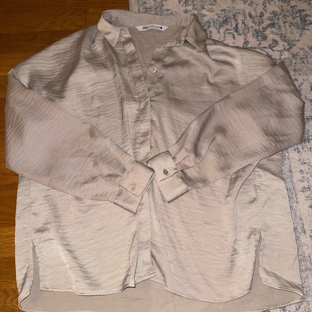 Zara Gold Long-Sleeve Shirt